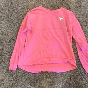 Long sleeve pink victoria secret shirt